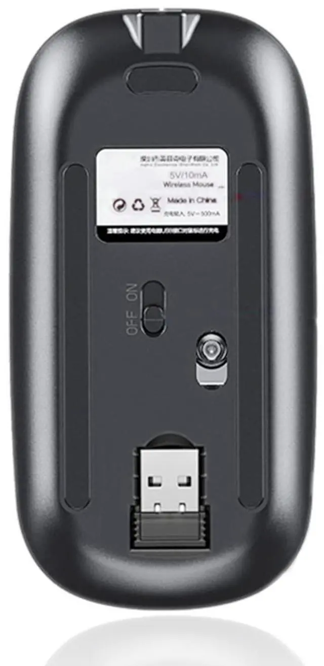 Alt view image 5 of 5 - WONGS Luxury Full Stars Pink Crystal Rhinestone Rechargeable Slim Silent 2.4G Wireless Mouse for Laptop Computer, Cute Graphics Design Diamonds Mouse - Full Star