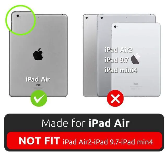 Alt view image 2 of 5 - SUPCASE for iPad Air 1st Generation Case with Screen Protector, [Military-Grade Protection] [Anti-Scratch] Heavy Duty Full-Body Rugged Protective Tablet Case Cover for Apple iPad Air 1 9.7 Inch, Green