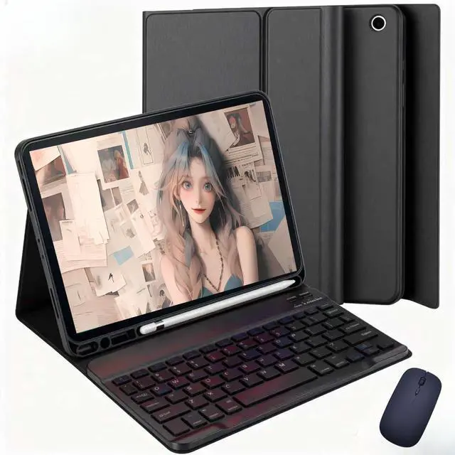 Main image of Keyboard Case for Samsung Galaxy Tab A9 Plus/A9 11 2023, Samsung A9 Plus Tablet Case with Pen Slot Detachable Detachable Folio Keyboard Cover with Mouse (SM-X210/X216/X218) -(Black)