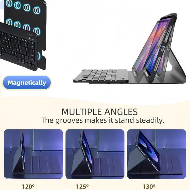 Alt view image 5 of 5 - Keyboard Case for Samsung Galaxy Tab A9 Plus/A9 11 2023, Samsung A9 Plus Tablet Case with Pen Slot Detachable Detachable Folio Keyboard Cover with Mouse (SM-X210/X216/X218) -(Black)