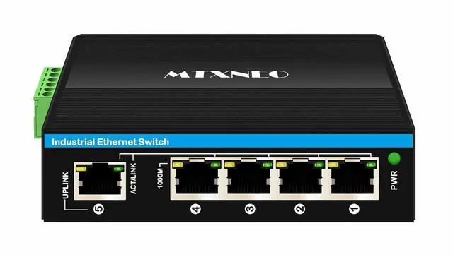 Main image of Poe Extender Industrial 4 Port Gigabit Ethernet with 90W PoE Input IEEE802.3af/at/bt PoE Output Repeater, 1 in 4 Out POE Booster for CCTV Camera, VOIP