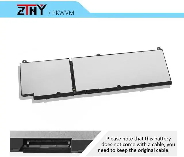 Alt view image 4 of 5 - ZTHY PKWVM Battery 95Wh 6-Cell Replacement for Dell Precision 7550 7560 7750 7760 Mobile Workstation Laptop P44E P93F P44E001 P44E002 P93F001 P93F002 C903V 17C06 0CR72X 0447VR 068N03 453-BBCQ 11.4V