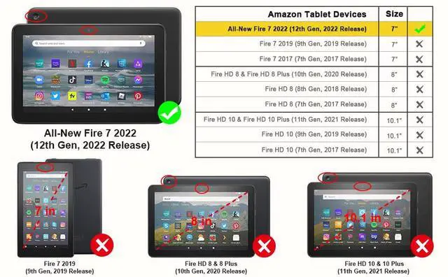 Alt view image 2 of 5 - Case for All-New Kindle Fire 7 Tablet (12th Generation, 2022 Release) - PU Leather Flip Case with Stylus, Elastic Band & Card Slots/Holder, Multi-Angle Viiewing Stand Cover, Silver Flower