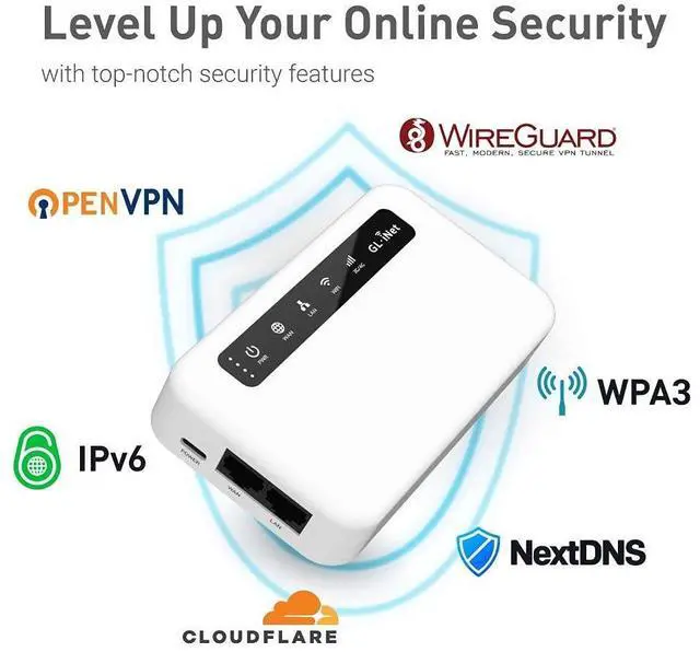Alt view image 3 of 5 - GL.iNetGL-XE300(Puli) 4GLTEMobileSmartVPNRouter|PortableWiFiWirelessTravel Hotspot,SupportATT,T-Mobile,Router/AccessPoint/Extender/WDSMode,OpenWrt, 5000mAhBattery,OpenVPNClient (EC25-AF)