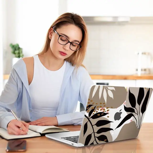 Alt view image 3 of 5 - Teryeefi for MacBook Air 13.6 inch Case M2 M3 2022 2023 2024 A2681 A3113, Plastic Hard Shell with Screen Protector & Keyboard Cover & USB 3.0 Adapter for MacBook Air 13 inch, Abstract Tropical Leaves