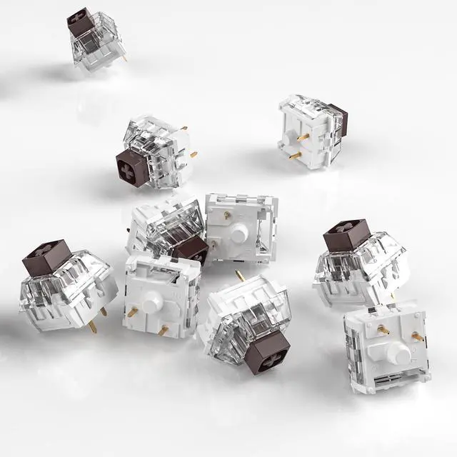 Alt view image 4 of 5 - Kailh Box Brown Switches for Mechanical Keyboard,3-Pin 45gf Tactile/Factory Lubed/Dust&Waterproof Switches(Kailh Box Brown,90Pcs)