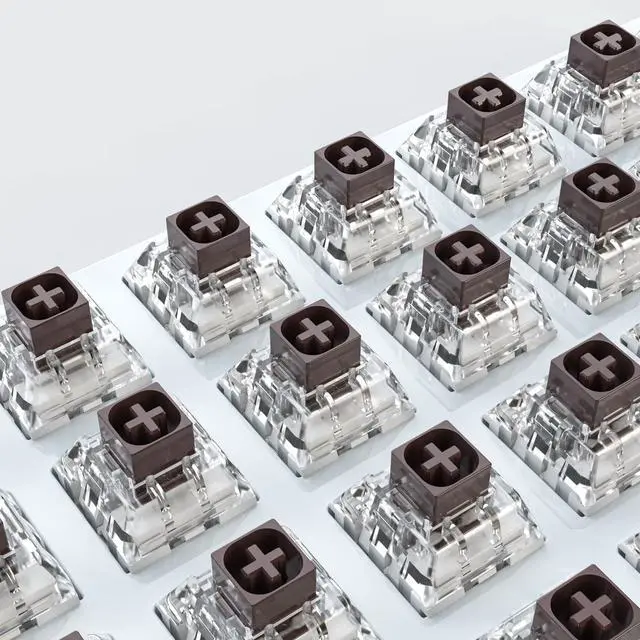 Alt view image 5 of 5 - Kailh Box Brown Switches for Mechanical Keyboard,3-Pin 45gf Tactile/Factory Lubed/Dust&Waterproof Switches(Kailh Box Brown,90Pcs)