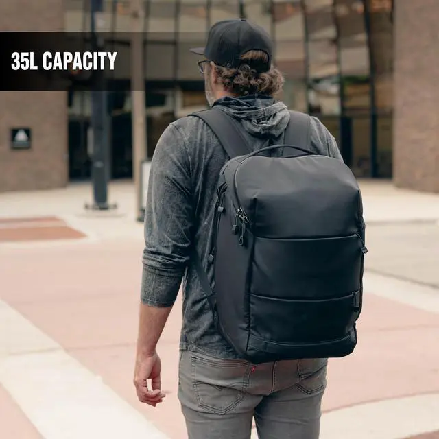 Alt view image 2 of 5 - Large Faraday Backpack | Signal-Blocking, Anti-Tracking, Premium Cordura, Water-Resistant, Laptops, 35L Bag, Data Security for Phones, Laptops, Tablets, Passports, and more, Carry-On Luggage