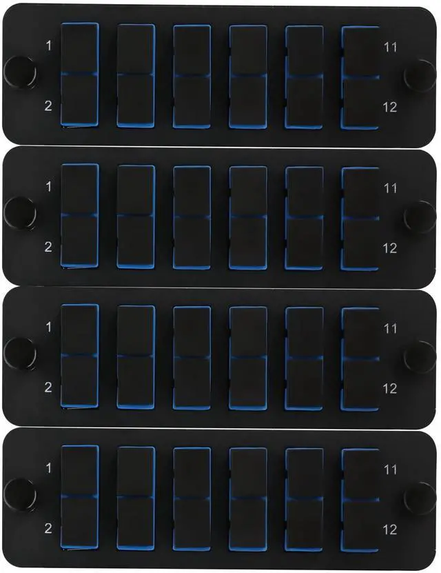 Main image of 12 Fibers OS2 Single Mode 9/125m, Fiber Adapter Panel Enclosure, 6 x SC UPC Duplex (Blue) Ports, Compatible Fiber Patch Panel Compatible for 1.25G/10GB OS1-2/OM1-3 Networks