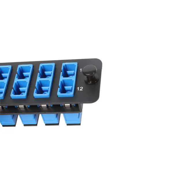 Alt view image 4 of 5 - 12 Fibers OS2 Single Mode 9/125m, Fiber Adapter Panel Enclosure, 6 x SC UPC Duplex (Blue) Ports, Compatible Fiber Patch Panel Compatible for 1.25G/10GB OS1-2/OM1-3 Networks