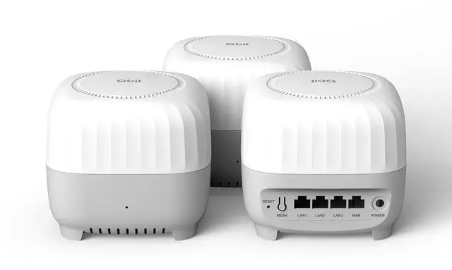 Main image of DBIT AC1200 Whole Home Mesh WiFi System, Covers up to 6,000 Sq Ft, Dual-Band 1200Mbps Mesh Network for 90 Devices, Replaces Wireless Router and WiFi Extender, 4 Gigabit Ports per Unit (D-MAC3, 3-Pack)