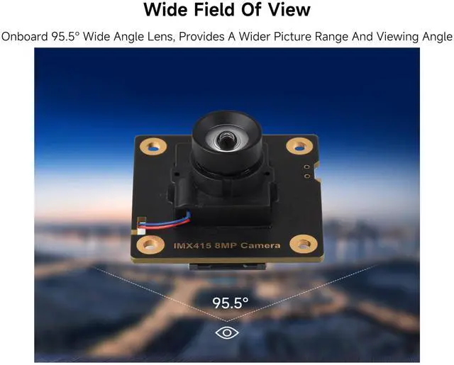 Alt view image 3 of 5 - IMX415 8MP Camera Module, Compatible with Raspberry Pi 5 / 4B+ / 3B+ / 3B/ Zero Series/Zero 2W Series Boards, Suitable for AI Applications-Facial Recognition, Road Marking Recognition, etc
