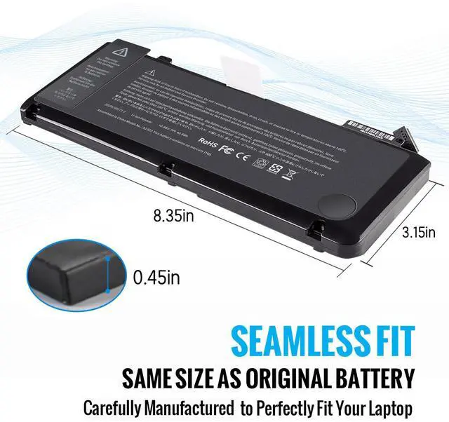 Alt view image 3 of 5 - Ftenlyen A1322 A1278 Battery Replacement - A1322 Battery for MacBook Pro 13 inch Mid 2012 2010 2009 Early 2011 Late 2011 Version High-Performance and Long Lasting [ 10.95V 63.5WH ] AL12A32
