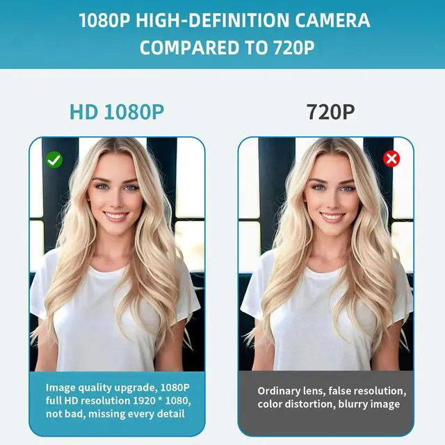 Alt view image 2 of 5 - Oivom Webcam with Microphone and Speaker, 1080P Web Camera for Desktop Computer Laptop, USB Camera with Physical Privacy Cover,Plug and Play, Streaming Webcam, Wide Angle PC Cam 3 in 1