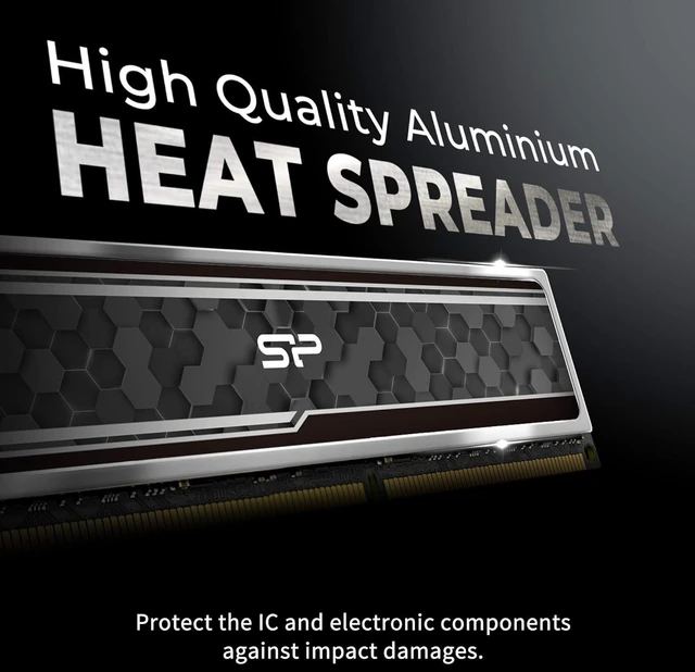 Alt view image 2 of 5 - Silicon Power Value Gaming DDR4 RAM 16GB (2x8GB) 3200MHz (PC4 25600) 288-pin CL16 1.35V UDIMM Desktop Memory Module with Heatsink Grey SU016GXLZU320BDAJ5
