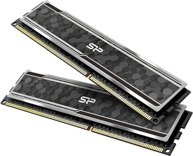 Main image of Silicon Power Value Gaming DDR4 RAM 16GB (2x8GB) 3200MHz (PC4 25600) 288-pin CL16 1.35V UDIMM Desktop Memory Module with Heatsink Grey SU016GXLZU320BDAJ5
