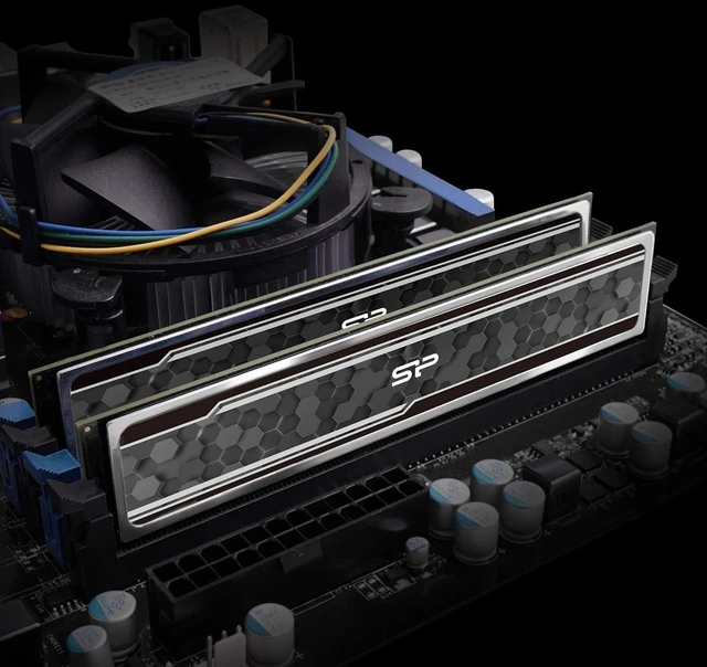 Alt view image 5 of 5 - Silicon Power Value Gaming DDR4 RAM 16GB (2x8GB) 3200MHz (PC4 25600) 288-pin CL16 1.35V UDIMM Desktop Memory Module with Heatsink Grey SU016GXLZU320BDAJ5