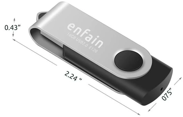 Alt view image 4 of 5 - Enfain 8GB USB Flash Drive 10 Pack (80GB Total) Bulk Thumb Drives with Metal Swivel Cap ^^ Includes Labels for Business, Data Backup, Presentations & File Storage
