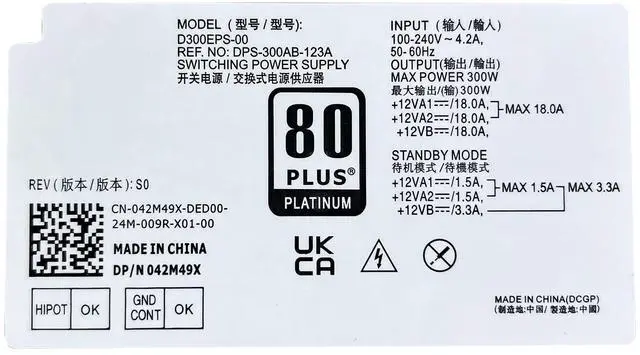 Alt view image 4 of 4 - ANPBAORE D300EPS-00 300W Power Supply Replacement for dell Optiplex 3000MT 5000MT 7000MT Vostro 3710 3910 T3660 XPS 8950 H300EPS-00 AC300EPS-01 3XY3J 6R2MV HD2W8 Connector:8pin+4pin+4pin
