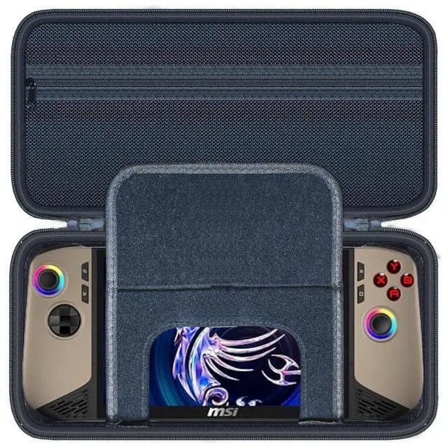 Main image of Wanaiha Hard Case for MSI Claw 8 AI+ / Lenovo Legion Go S Gaming Console, Black, Compatible with MSI Claw 8 AI+, Lenovo Legion Go S, EVA Shell, Zipper Closure, Hand Strap Handle