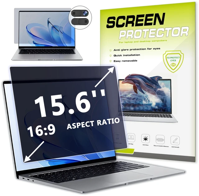 Main image of For 15.6 Laptop Privacy Screen Protectors 16:9 - With camera cover.