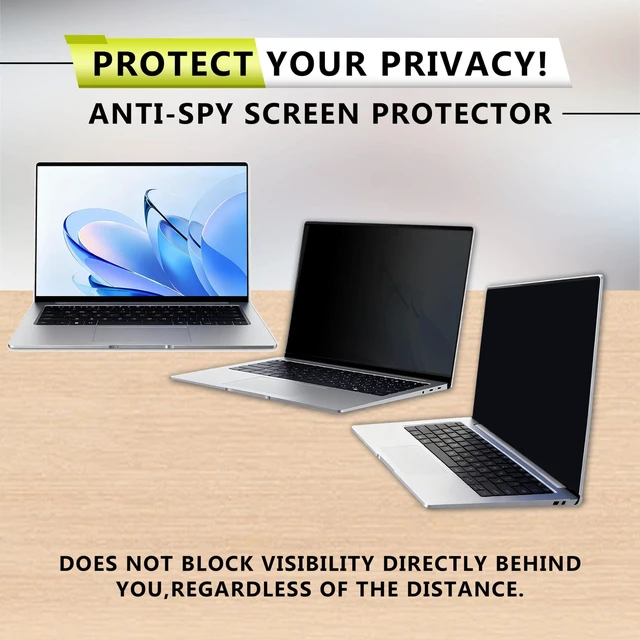 Alt view image 4 of 5 - For 15.6 Laptop Privacy Screen Protectors 16:9 - With camera cover.