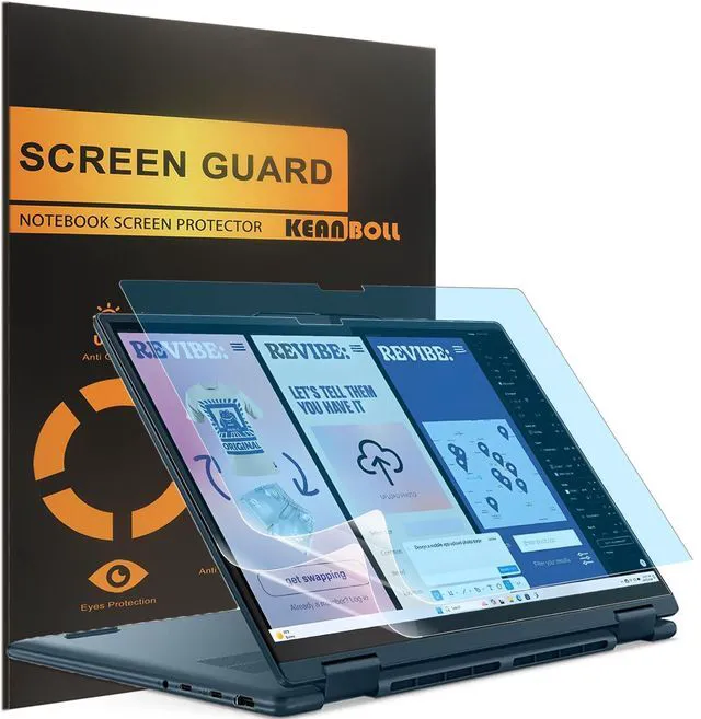 Main image of 2 Pack Blocking Blue Light Screen Protector for Lenovo Yoga 7 / 7i 2-in-1 16" 2024 Gen 9 Touchscreen Laptop(16IML9/83DL, 16AHP9/83DM), Anti Blue Light Glare and Anti Fingerprint (Matte) Shield