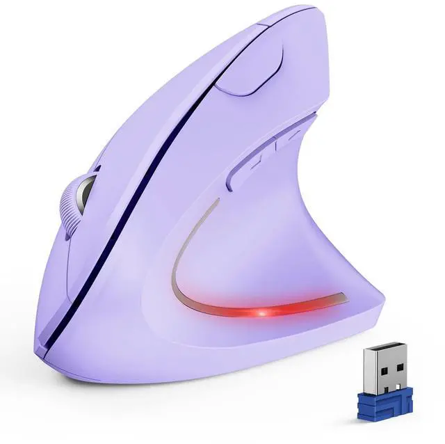 Main image of TECKNET Ergonomic Mouse, Wireless Bluetooth Vertical Mouse, 4800 DPI Optical Tracking, 6 Adjustable DPI, Quiet Clicks, 2.4GHz with USB A Receiver, 12 Months Battery, 6 Buttons, Wide Compatibili