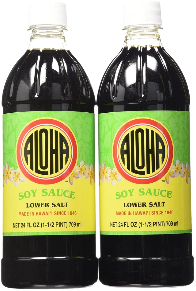 Main image of Aloha Lower Salt Soy Sauce, 24 Ounce (Pack of 2)