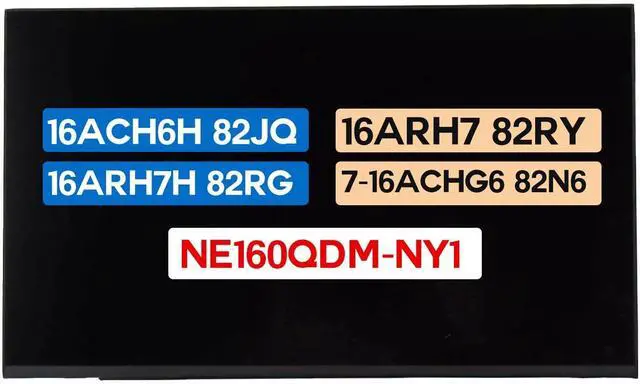 Main image of BTSELSS 16.0 Screen Replacement NE160QDM-NY1 for Lenovo Legion 5 Pro 16ACH6H 82JQ / 16ARH7 82RY / 16ARH7H 82RG for Legion 7-16ACHg6 82N6 5D11C72402 2560x1600 40 Pins 165 Hz Non-Touch LCD Display