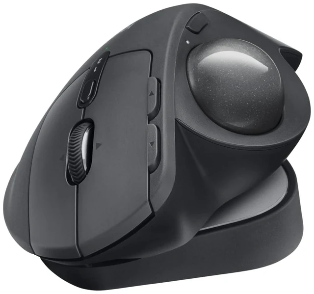 Main image of Logitech MX Ergo S Advanced Wireless Trackball Mouse, USB-C Rechargeable Wireless Ergonomic Mouse with Bluetooth and Encrypted Dongle, 6 Programmable Buttons, for PC/Mac