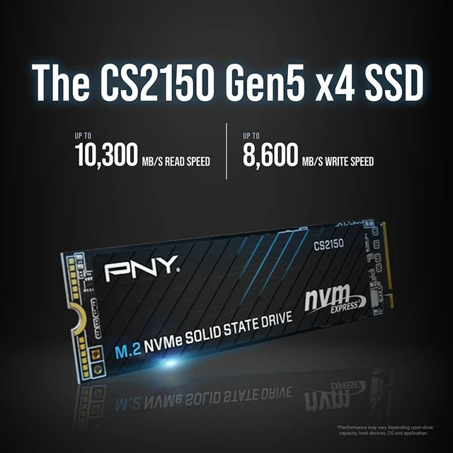 Alt view image 2 of 5 - PNY CS2150 2TB PCIe Gen5 x4 NVMe M.2 2280 Internal SSD