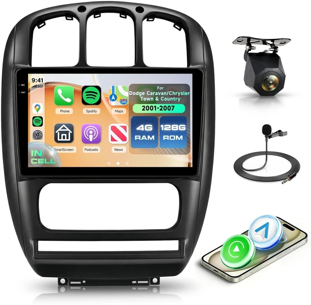 Main image of 4G+128G Car Stereo for Dodge Caravan Chrysler Town & Country 2001-2007