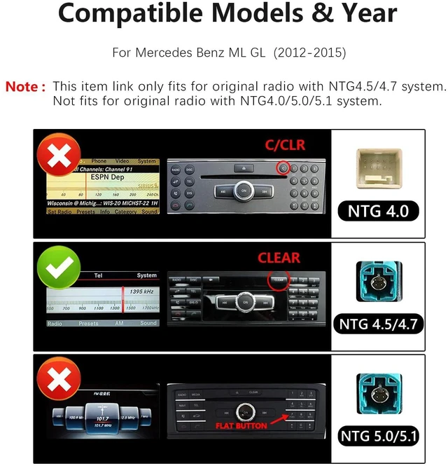 Alt view image 2 of 5 - Uckazy 12.3" Linux CarPlay for M-Class/GL W166/X166 NTG4.5/4.7 12-15