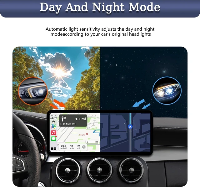 Alt view image 4 of 5 - Uckazy 12.3" Linux CarPlay for M-Class/GL W166/X166 NTG4.5/4.7 12-15