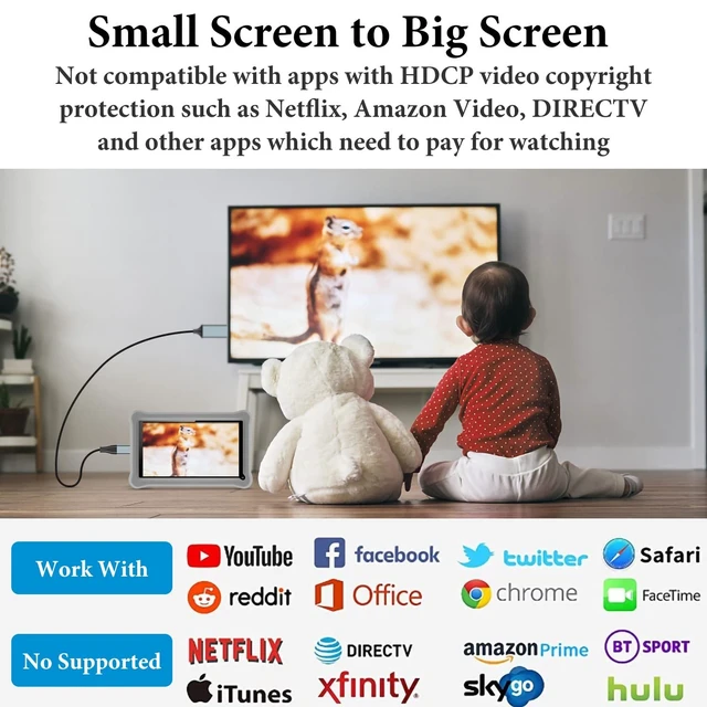 Alt view image 2 of 5 - iShare iOS Wireless HDMI Display Adapter for iPhone, Streaming Mirroring Device for iPhone to TV/Monitor/Projector, HD Video & Audio Sync, iOS Screen Mirroring Adapter (Not Support Netflix)