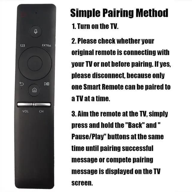 Alt view image 5 of 5 - New BN59-01241A BN5901241A Voice Remote Control for Samsung Smart TV UN65KS8500F UN55KU7000F UN65KS8500F UN75KS9000F UN65KS800DF UN65KS9000F UN65KS800DF Replacement Controller
