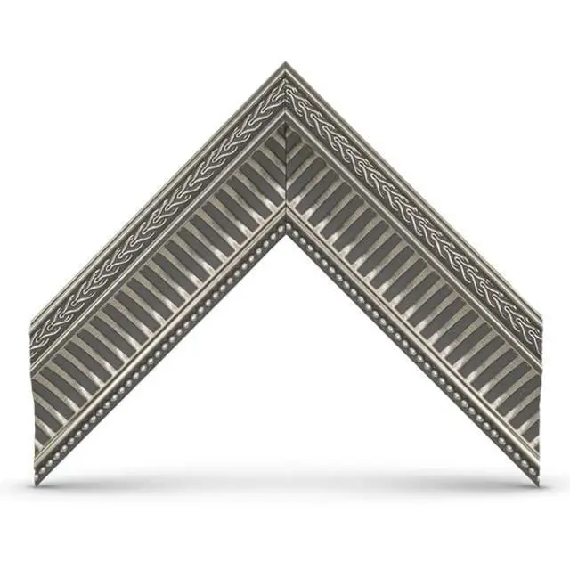 Alt view image 3 of 5 - Empire Silver 43" Slim Deco TV Frame - Compatible ONLY with Samsung The Frame TVs (Fits 2021-2026, LS03A, LS03B, LS03C, LS03D, LS03FA)