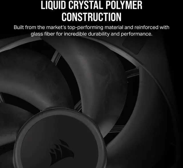 Alt view image 5 of 5 - CORSAIR RS120 MAX 120mm PWM Thick Fan High Static Pressure Liquid Crystal Polymer Construction Single Fan Black