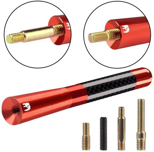 Alt view image 2 of 5 - ONE250 Antenna, Compatible with Toyota Tundra All Models - Will fit Any Tundra TRD Packages, XK30/XK40 XK50, Double Cab, CrewMax, SR5, 1794 Edition, TRD or TRD Pro (Red)