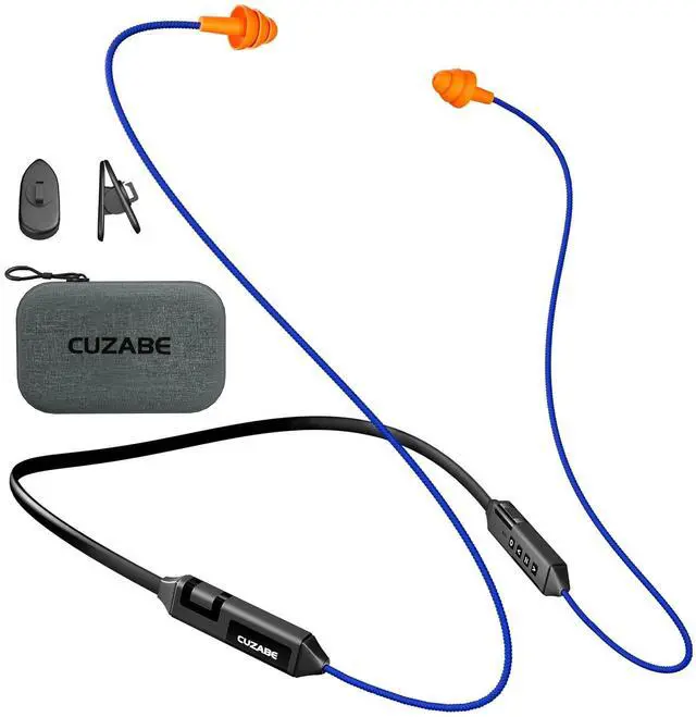 Main image of Cuzabe Bluetooth Earplug Headphones, 29dB Noise Reduction Earbuds for Work, Neckband Wireless Earplugs Earphones with 30 Hour Battery, IPX5 Sweatproof, OSHA Compliant for Industrial Safety