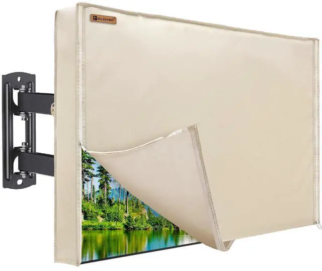 Main image of IC ICLOVER Outdoor TV Cover 48-50 Inch, 600D Heavy Duty 4 Season Weatherproof TV Protector, Waterproof Zipper, Roll Up Front Flap, Remote Control Pocket, Outside Television Cover for LED, LCD TVs