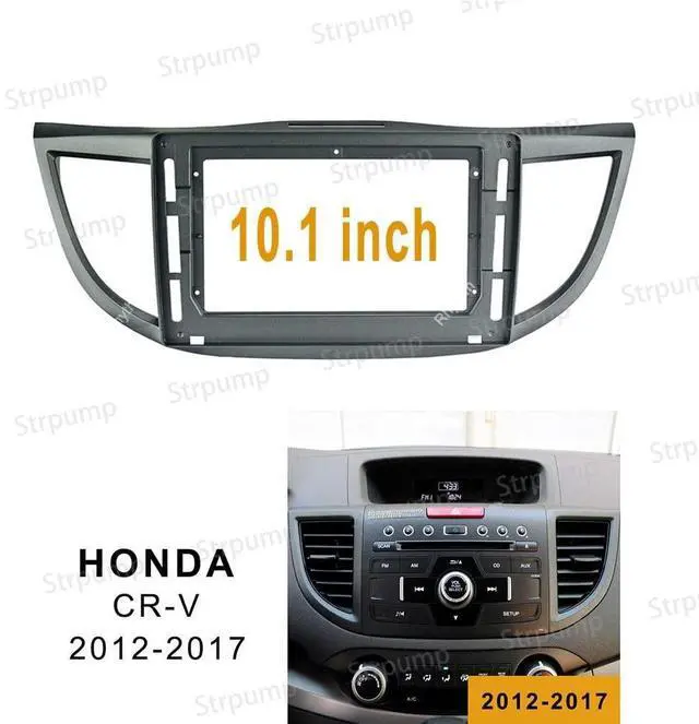 Alt view image 3 of 5 - 10.1'' Car Radio Stereo Dash Frame Fascia Bezel Panel Compatible for Honda CRV CR-V 2012 13 14 15 16 17 Install Mount Kit