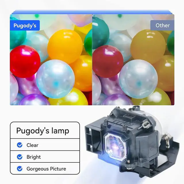 Alt view image 3 of 5 - Pugody NP15LP/60003121 Replacement Projector Lamp Bulb for NEC NP- M230X M260X M260W M260XS M260WS M260XSG M271W M271X M300X M300XC M300XG M311X with Housing