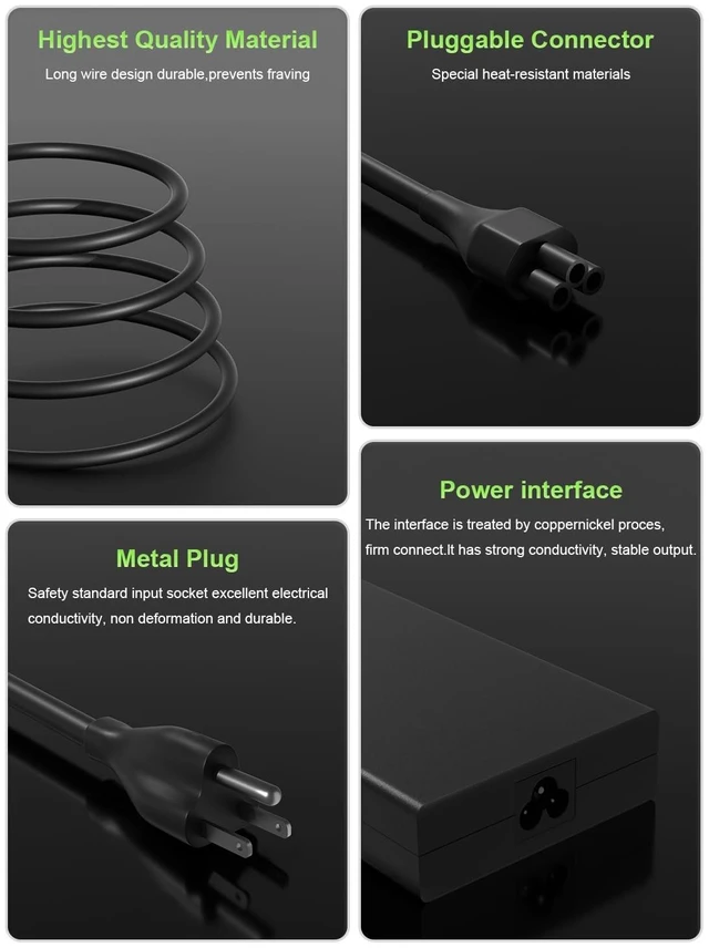 Alt view image 4 of 5 - PowerPortnerLink 135W Charger Compatible with Acer Nitro 5 7 V16 V15 V17 V14 AN515 AN517 AN715 N20C1 Aspire 7 VX 15 ConceptD Laptop C27 Z3 Z24 CA24I2 AIO Desktop AC Adapter