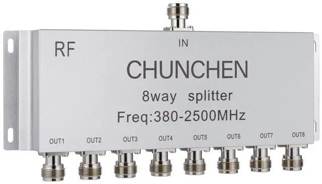 Alt view image 4 of 5 - CHUNCHEN 8 Way N Female Connector Power Splitter 50 Ohm Signal Splitter 380MHz-2500MHz Cable Signal Splitter 1 Input 8 Output for Antenna Cable