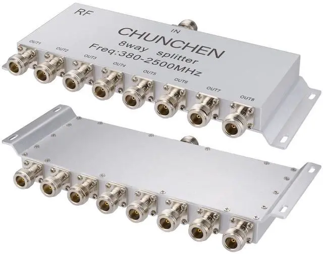 Alt view image 3 of 5 - CHUNCHEN 8 Way N Female Connector Power Splitter 50 Ohm Signal Splitter 380MHz-2500MHz Cable Signal Splitter 1 Input 8 Output for Antenna Cable