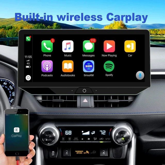 Alt view image 4 of 5 - For Toyota RAV4 Radio upgrade 2019 2020 2021 2022,Android Stereo replacement, IPS 12.3inch touch screen,8 core COU 4G RAM 64G ROM, wireless carplay Android Auto