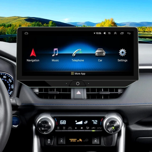 Alt view image 3 of 5 - For Toyota RAV4 Radio upgrade 2019 2020 2021 2022,Android Stereo replacement, IPS 12.3inch touch screen,8 core COU 4G RAM 64G ROM, wireless carplay Android Auto