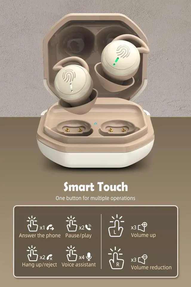 Alt view image 3 of 5 - SZHTFX Sleep Earbuds Small Bluetooth Earbuds Mini Wireless Discreet Earbud for Music, Home, Work (Nude)